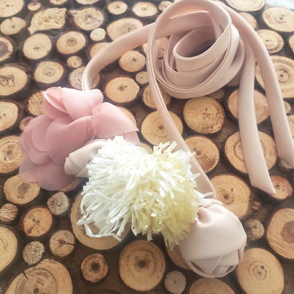 {J. Crew} Satin Floral Belt Sash